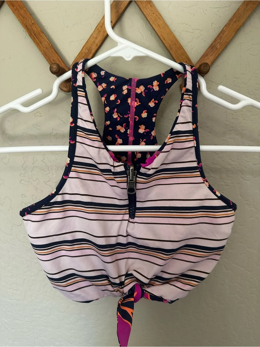 Maaji Navy, Fuchsia and Orange Floral Kids One-Piece Top
